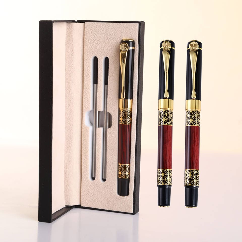 luksusa pildspalvu komplekts, stilīgs un elegants rakstīšanai, dāvanu iesaiņojums