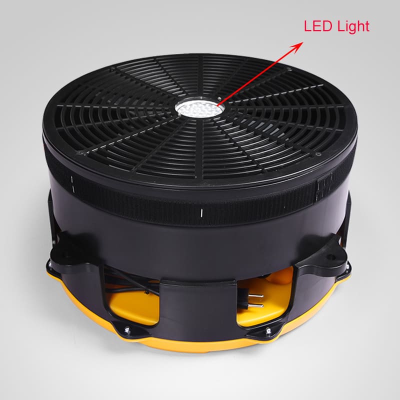 pūtējs ar ventilatoru un LED gaismām