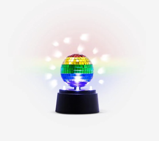 mini disco led rotējoša spoguļbumba bērniem