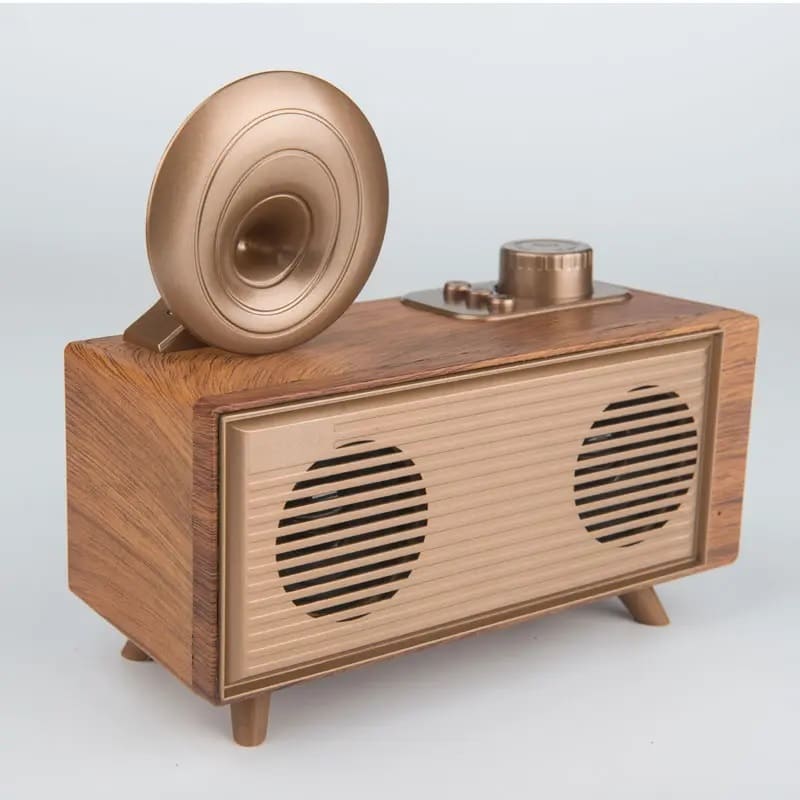 mazs mini vecs radio fonogrāfa dizains retro vintage