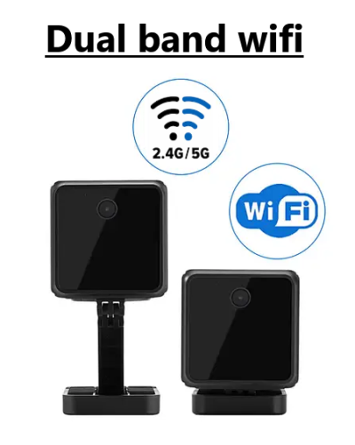 kamera ar wifi divjoslu 2,4 vai 5 ghz mini drošību